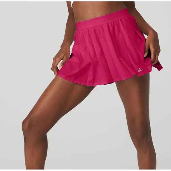 ALO Yoga Dresses & Skirts - ALO Varsity Tennis Skirt in Magenta Crush L